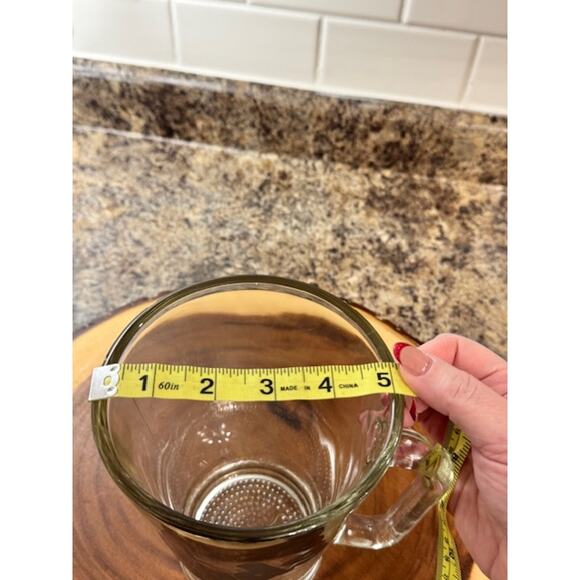 Vintage 1970's Heavy Glass Beer Pitcher Man Cave - Picture 7 of 7